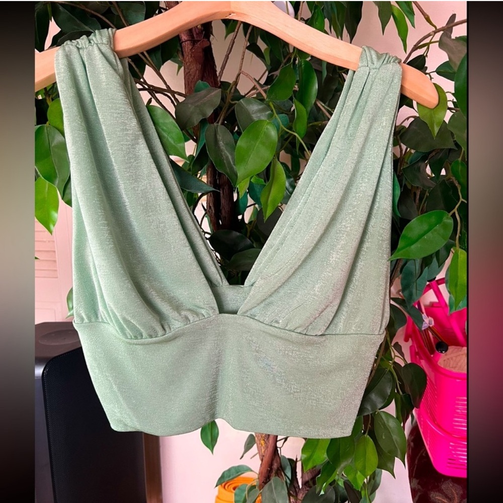 Green Sleeveless Top